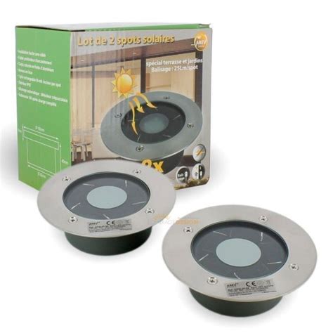 spot encastrable extérieur solaire|2 Spots solaire encastrables sol PATIO .